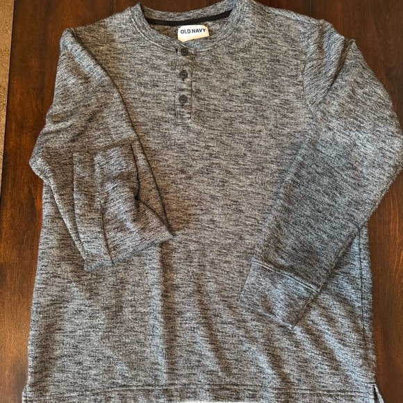2 - Old Navy Charcoal and Navy Henley Shirts Men’s Large - Picture 4 of 11
